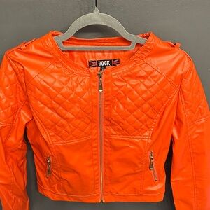 Orange Quilted Jacket